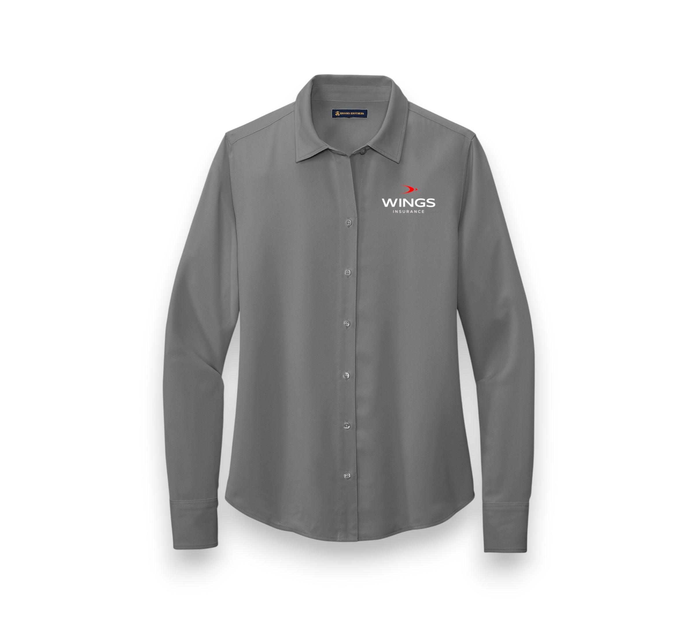 Women's Full-Button Satin Blouse